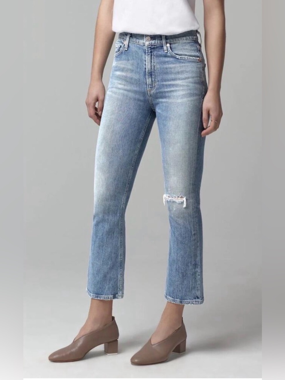 Citizens Of Humanity Light Blue Demy Cropped Flare Jeans size 26